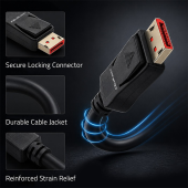 QOLTEC Kabel DisplayPort M/M v2.1 | 40G | 2m  - 52732 - Zdjęcie 7