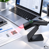 QOLTEC Czytnik kodów kreskowych 1D 2D + stojak na skaner | QR | EAN |  USB  - 52750 - Zdjęcie 3
