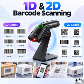 QOLTEC Czytnik kodów kreskowych 1D 2D + stojak na skaner | QR | EAN |  USB  - 52750 - Zdjęcie 7
