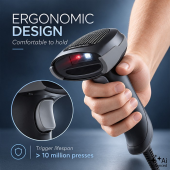 QOLTEC Czytnik kodów kreskowych 1D 2D | QR | EAN | USB  - 52751 - Zdjęcie 4