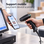 QOLTEC Czytnik kodów kreskowych 1D 2D | QR | EAN | USB  - 52751 - Zdjęcie 6