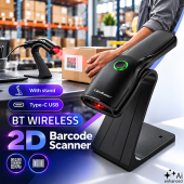 QOLTEC Bezprzewodowy czytnik kodów kreskowych 1D 2D + stojak na skaner |QR | EAN | USB  - 52752 - Zdjęcie 6