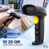 QOLTEC Czytnik kodów kreskowych 1D 2D | QR | EAN | USB  - 52754 - Zdjęcie 3