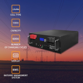 QOLTEC Magazyn energii LiFePO4 do RACK | 5.12kWh | 51.2V | 100Ah | BMS |LCD  - 53712 - Zdjęcie 4