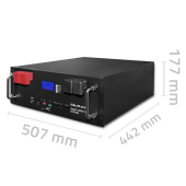 QOLTEC Magazyn energii LiFePO4 do RACK | 5.12kWh | 51.2V | 100Ah | BMS |LCD  - 53712 - Zdjęcie 9
