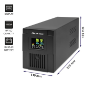 QOLTEC Zasilacz awaryjny UPS | Monolith | 1500VA | 900W | LCD | USB  - 53770 - Zdjęcie 3