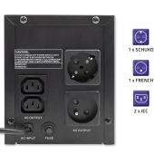 QOLTEC Zasilacz awaryjny UPS | Monolith | 1200VA | 720W  - 53775 - Zdjęcie 4