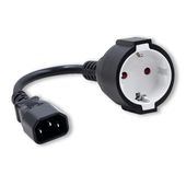 QOLTEC Adapter IEC 320 C14 / SCHUKO | 0.15m  - 53906 - Zdjęcie 1