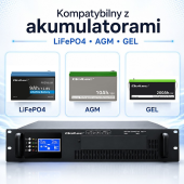 QOLTEC UPS Pure Sine Wave do RACK | 3kVA | 3000W | PF1.0 | LCD | EPO |  USB | On-line  - 53938 - Zdjęcie 9