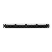 QOLTEC Patch panel RACK | 24 porty | kat.6 UTP | Czarny  - 54474 - Zdjęcie 1