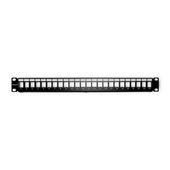 QOLTEC Patch panel RACK | 24 porty | UTP blank | Czarny  - 54479 - Zdjęcie 1