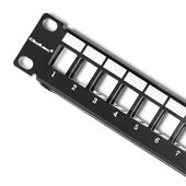QOLTEC Patch panel RACK | 24 porty | UTP blank | Czarny  - 54479 - Zdjęcie 2