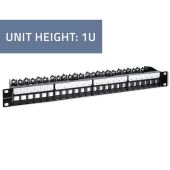QOLTEC Patch panel do szaf RACK 19" | 24 porty | 1U | UTP | Czarny  - 54516 - Zdjęcie 4