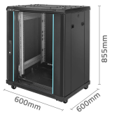 QOLTEC Szafa RACK 19" | 15U | 600 x 600 x 855 | stalowa obudowa  - 54518 - Zdjęcie 6