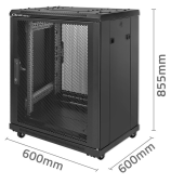 QOLTEC Szafa RACK 19" | 15U | 600 x 600 x 855 | stalowa obudowa  - 54519 - Zdjęcie 6