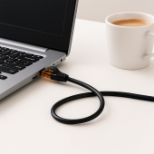 QOLTEC Kabel patchcord UTP | kat.6 | 2 x RJ-45 | High speed 1Gb/s |     Pozłacane styki | 15m | Czarny  - 54564 - Zdjęcie 2