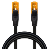 QOLTEC Kabel patchcord UTP | kat.6 | 2 x RJ-45 | High speed 1Gb/s |     Pozłacane styki | 25m | Czarny  - 54566 - Zdjęcie 4