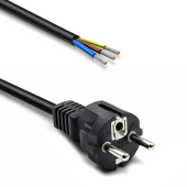 QOLTEC Kabel zasilający SCHUKO CEE 7/7 (E/F) | miedź Cu | odizolowany lutowany | 3x1.0mm2 | 1.8m  - 54597 - Zdjęcie 1