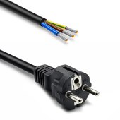 QOLTEC Kabel zasilający SCHUKO CEE 7/7 (E/F) | miedź Cu | odizolowany lutowany | 3x1.5mm2 | 1.8m  - 54598 - Zdjęcie 1