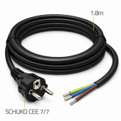 QOLTEC Kabel zasilający SCHUKO CEE 7/7 (E/F) | miedź Cu | odizolowany lutowany | 3x1.5mm2 | 1.8m  - 54598 - Zdjęcie 3