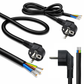 QOLTEC Kabel zasilający | wtyczka kątowa SCHUKO CEE 7/7 (E/F) | miedź Cu| odizolowany lutowany | 3x1.0mm2 | 1.8m  - 54608 - Zdjęcie 6