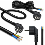 QOLTEC Kabel zasilający | wtyczka kątowa SCHUKO CEE 7/7 (E/F) | miedź Cu odizolowany lutowany | 3x1.5mm2 | 3m  - 54611 - Zdjęcie 6
