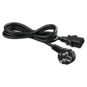 QOLTEC Kabel zasilający | wtyczka kątowa SCHUKO CEE 7/7 (E/F) | IEC C13 | 3x0.75mm2 | Czysta miedź Cu | 2m  - 54620 - Zdjęcie 4