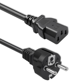 QOLTEC Kabel zasilający SCHUKO CEE 7/7 (E/F) | IEC C13 | 3x1.0mm2 | Czysta miedź Cu | 3m  - 54627 - Zdjęcie 1