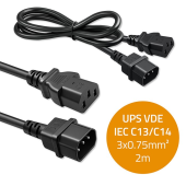QOLTEC Kabel zasilający IEC C13 | C14 | 3x0.75mm2 | Czysta miedź Cu | 2m  - 54630 - Zdjęcie 4