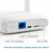 QOLTEC Router Home&Travel 4G LTE WiFi 6 | AX300 | 2.4GHz | Dual Antena |USB-C | Micro SIM  - 56980 - Zdjęcie 10