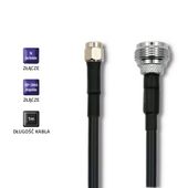 QOLTEC Kabel koncentryczny RG58 | N żeński | RP-SMA męski | 1m  - 57030 - Zdjęcie 3