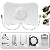 QOLTEC Antena paraboliczna 4G 5G LTE | 2x19dBi | kierunkowa | zewnętrzna| 1710-2700 MHz | 3300-4200 MHz | N Female | wodoodporna | 5m  - 57063 - Zdjęcie 7