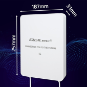 QOLTEC Antena 5G LTE | 16dBi | kierunkowa | zewnętrzna | SMA | 3300-3800MHz | wodoodporna | 3m  - 57064 - Zdjęcie 6