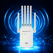 QOLTEC Wzmacniacz sygnału WiFi | Repeater | Access Point | 300Mb/s | 6  anten | 2xRJ45  - 57067 - Zdjęcie 2
