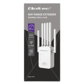 QOLTEC Wzmacniacz sygnału WiFi | Repeater | Access Point | 300Mb/s | 6  anten | 2xRJ45  - 57067 - Zdjęcie 7