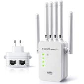 QOLTEC Wzmacniacz sygnału WiFi | Repeater | Access Point | 300Mb/s | 6  anten | 2xRJ45  - 57067 - Zdjęcie 8
