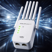 QOLTEC Wzmacniacz sygnału WiFi | Repeater | Access Point | 300Mb/s | 6  anten | 2xRJ45  - 57067 - Zdjęcie 12