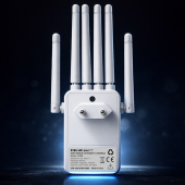 QOLTEC Wzmacniacz syganłu WiFi 5 | Repeater | Access Point | AC1200 Mb/s| 6 anten | 2xRJ45 | 128MB  - 57068 - Zdjęcie 11