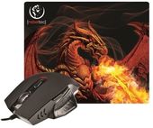 REBELTEC RED DRAGON zestaw gamingowy mysz + podkładka - RBLMYS00036 - Zdjęcie 1
