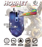 REBELTEC Gamingowa mysz optyczna, HORNET, 3 kolory podświetlania do 2400DPI - RBLMYS00037 - Zdjęcie 1