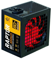 REBELTEC Zasilacz ATX Raptor 800W Bronze 80+, Single Raill, DC-DC Zasilacz spełnia wymagania norm 80 PLUS Bronze, Stabilna moc ciągła 800W - maksymalna moc - RBLZAS00019 - Zdjęcie 1
