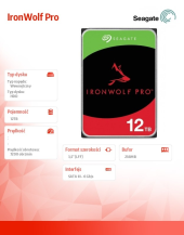SEAGATE Dysk IronWolfPro12TB 3.5'' 256MB ST12000NT001  - ST12000NT001 - Zdjęcie 2