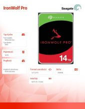 SEAGATE Dysk IronWolfPro 14TB 3.5'' 256MB ST14000NT001  - ST14000NT001 - Zdjęcie 2
