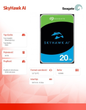 SEAGATE Dysk twardy SkyHawk AI 20TB 3,5 cala 512MB ST20000VE004 - ST20000VE004 - Zdjęcie 4