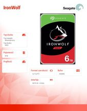 SEAGATE Dysk IronWolf 6TB 3,5 cala 256MB ST6000VN001 - ST6000VN001 - Zdjęcie 2