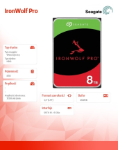SEAGATE Dysk IronWolfPro 8TB 3.5" 256MB ST8000NT001 - ST8000NT001 - Zdjęcie 2
