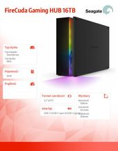 SEAGATE Dysk twardy FireCuda Gaming HUB 16TB 3,5 STKK16000400 - STKK16000400 - Zdjęcie 7