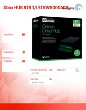 SEAGATE Xbox HUB 8TB 3,5 STKW8000400 - STKW8000400 - Zdjęcie 8