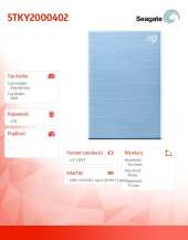SEAGATE Dysk One Touch 2TB 2,5 STKY2000402 Niebieski - STKY2000402 - Zdjęcie 2