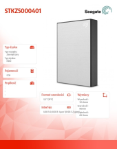 SEAGATE Dysk One Touch 5TB 2,5 STKZ5000401 Srebrny - STKZ5000401 - Zdjęcie 9